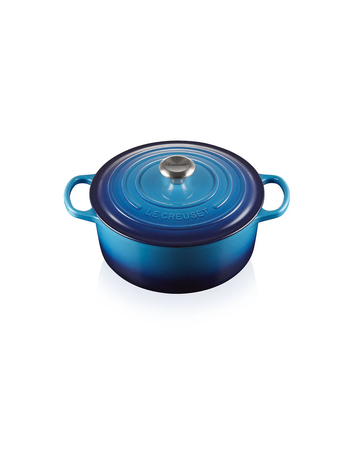 LE CREUSET | Bräter rund SIGNATURE 26cm Nectar | blau